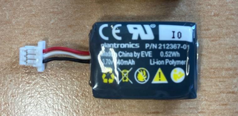Batterie de rechange pour Plantronics CS540 avec 3 broches
