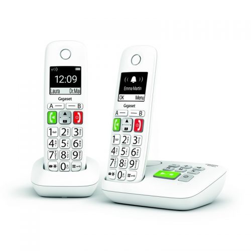 GIGASET E-290A DUO Blanc Téléphones DECT avec base - Onedirect