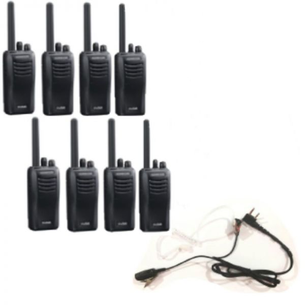 Kenwood TK-3501 - 8 packs + 8 oreillettes PTT bodyguard