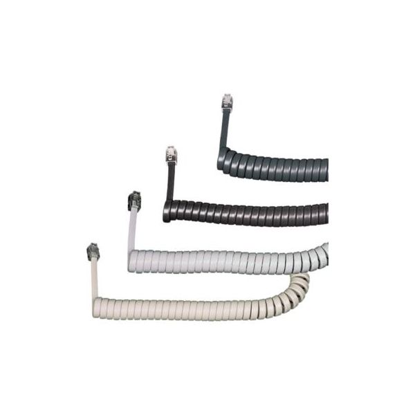 Gekruld Telefoonsnoer voor Handset 5m Grafiet (1)