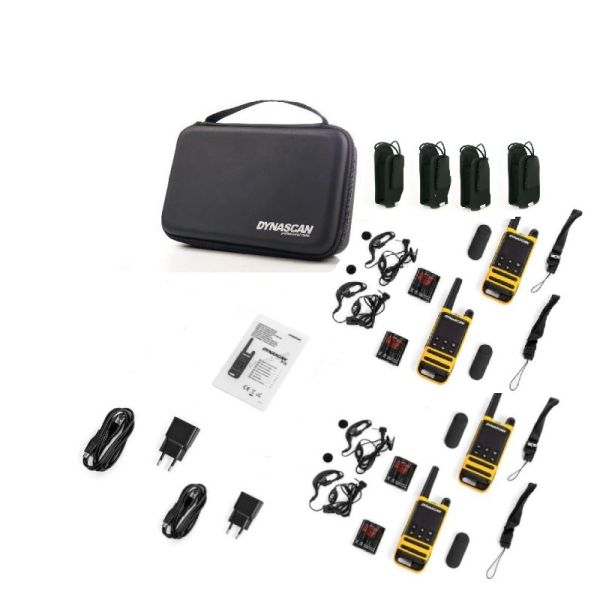Pack 4 Dynascan P19 + 4 housses avec clip 