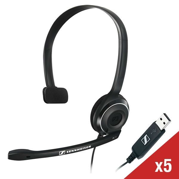 Pack de 5 casques USB EPOS PC 7