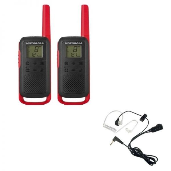 Motorola Talkabout T62 (rood) + 2x Bodyguard kit