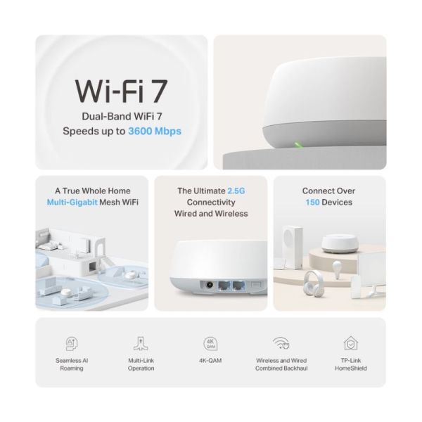 TP Link Deco BE25 3-Pack Wi-Fi 7 Mesh