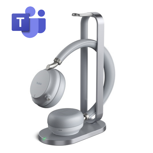 Yealink BH72 Teams USB-A Gris Clair + Socle de charge