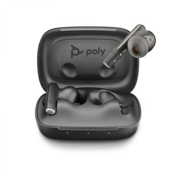 Poly Voyager Free 60 UC USB C écouteurs sans fil avec boîtier noir
