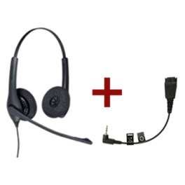 Pack Jabra BIZ 1500 Duo + 2.5 mm QD Cable