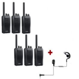 Kenwood TK-3501 - 6 pack + 6 PTT oortjes