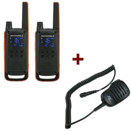 2er Set Motorola TLKR T82 + 2 Lautsprecher-/Mikro-Kombination