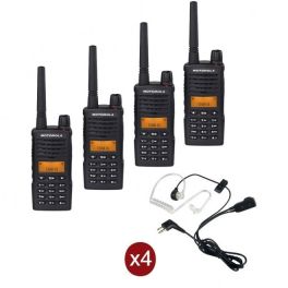 Pack de 4 talkies-walkies Motorola XT660D avec 4 Kits Bodyguard