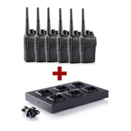 Pack de 6  Talkie walkie Midland G15 + chargeur multiple