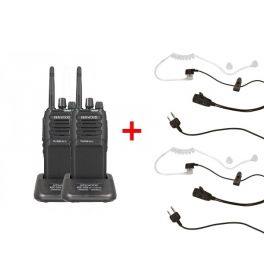2er Pack Kenwood TK3701DE + 2 Bodyguard Freisprechkit