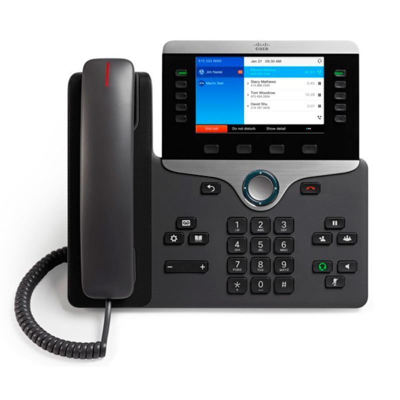 Téléphone de bureau VoIP Cisco 8841 (noir) - SIP privé