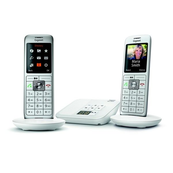 Téléphone fixe avec répondeur Gigaset CL660A Duo Blanc 