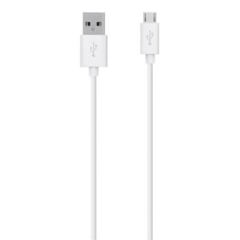 Câble recharge/synchro USB - micro USB blanc