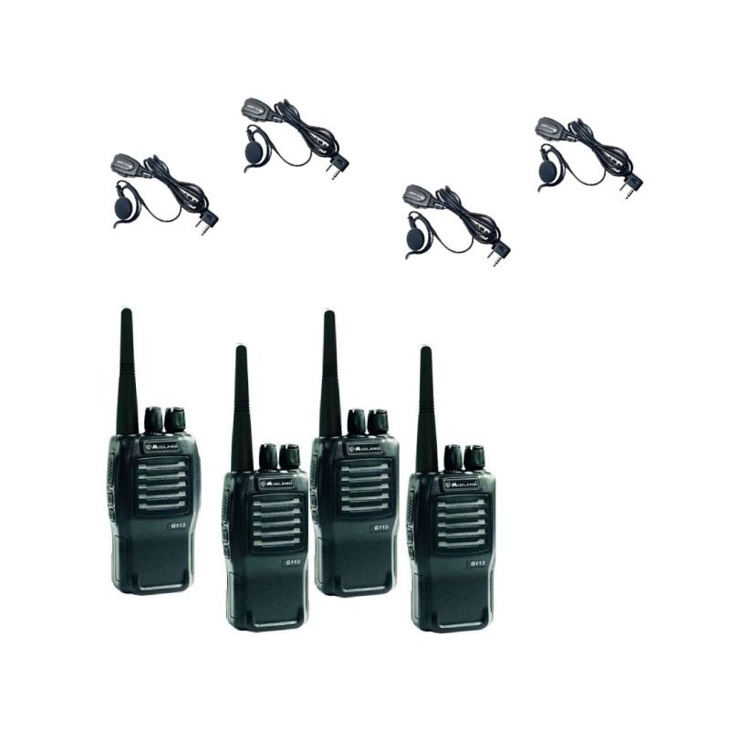 Pack 4 Midland G11 Pro + 4 micros BA21
