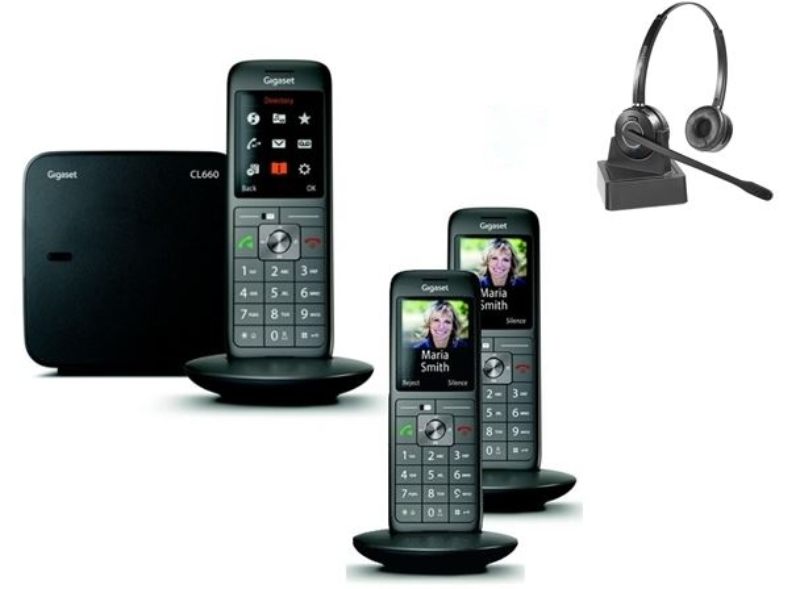 Pack Gigaset CL660 Trio + Casque sans fil