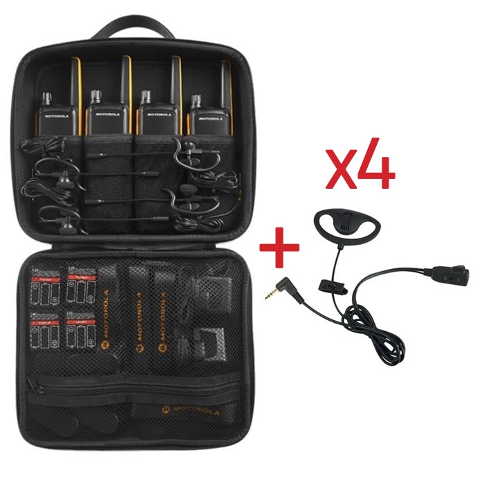 Pack de 4 Motorola Talkabout T82 Extreme + Kit Earloop